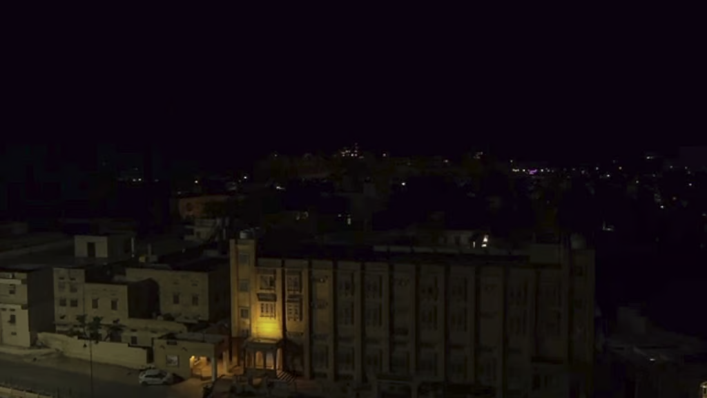 City of Jaisalmer during blackout amid escalating tensions between India and Pakistan, Rajasthan, Thursday, May 8, 2025.