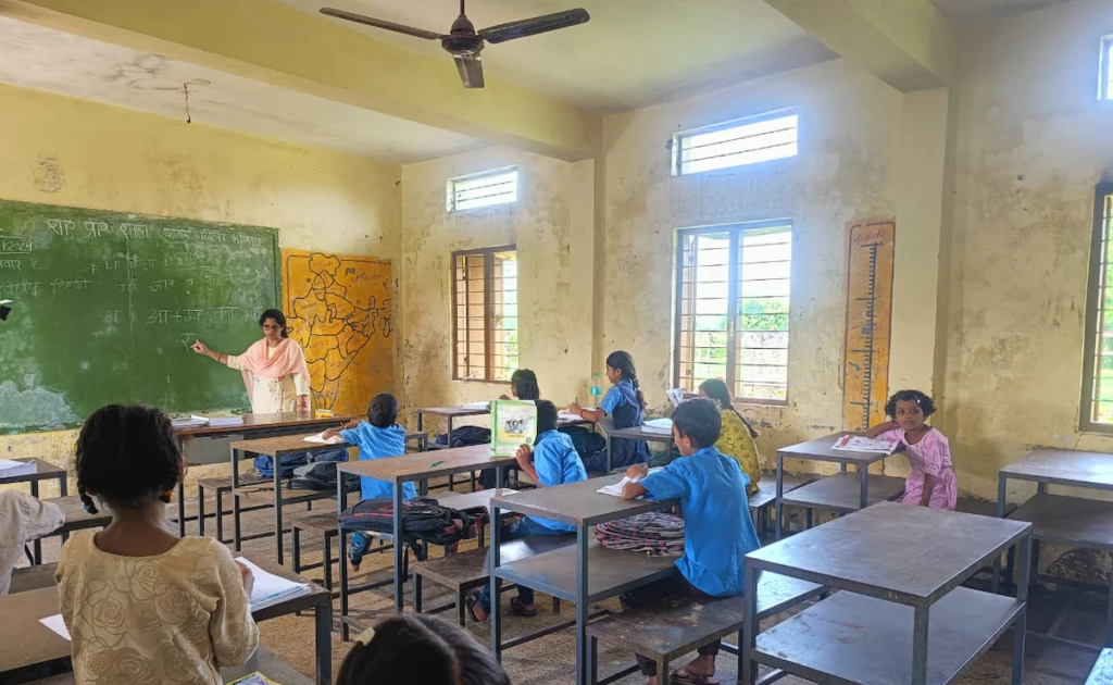 Education officer conducting inspection in Delhi government school