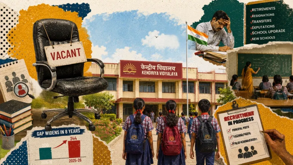 Ministry said that wherever the post of principal is vacant, KVS regional offices make alternative arrangements by assigning charge to vice-principals or the senior-most teachers as in-charge principals