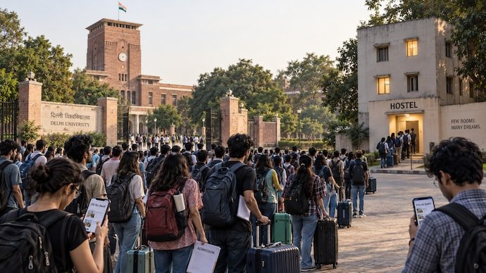 DU adds thousands of seats, but not hostel rooms: Where will students live? (AI-generated image)