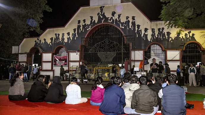 A file image of protests in Tezpur University.